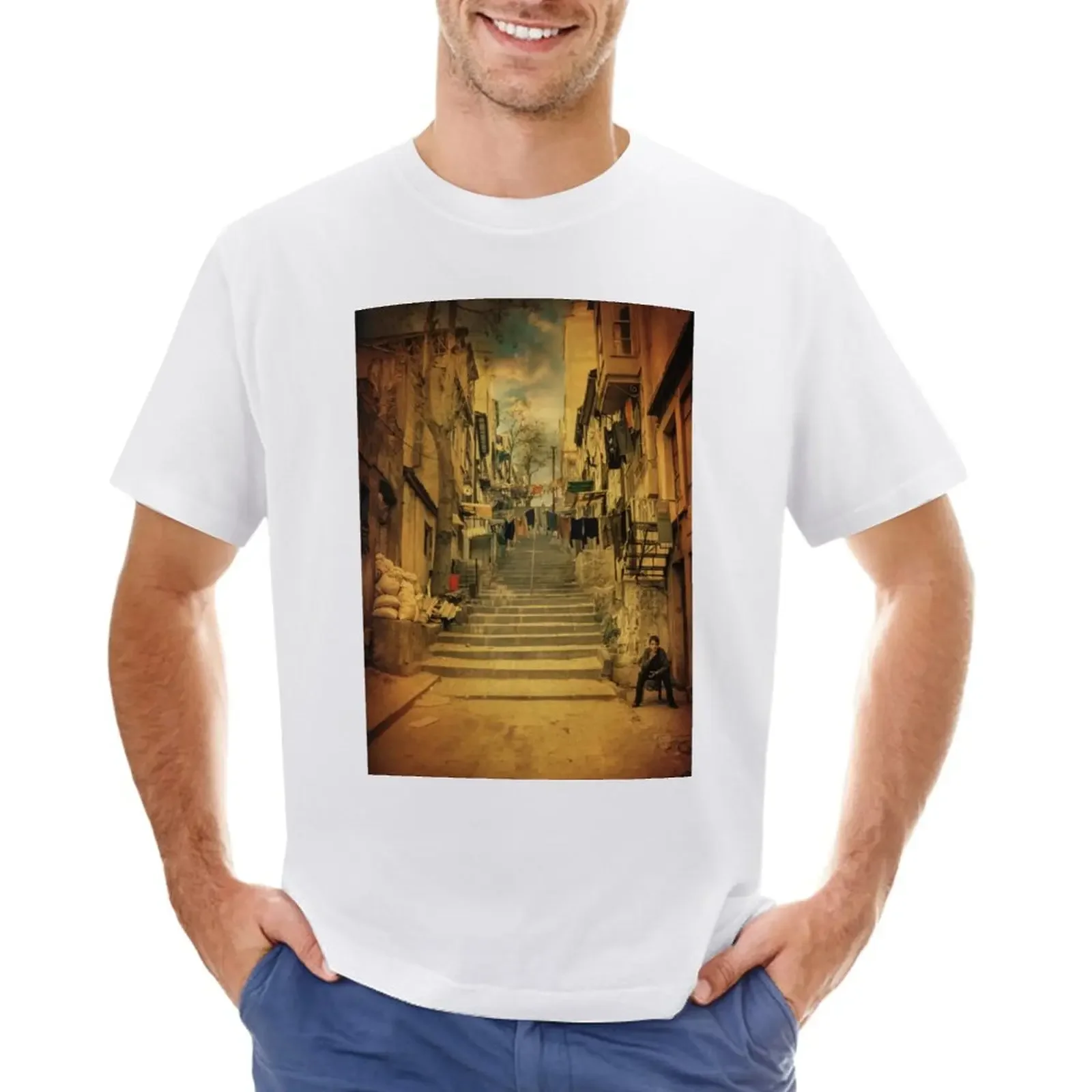 Camiseta alem-i Misal para hombre, ropa hippie vintage, ropa de anime, camisetas de aduanas, algodón