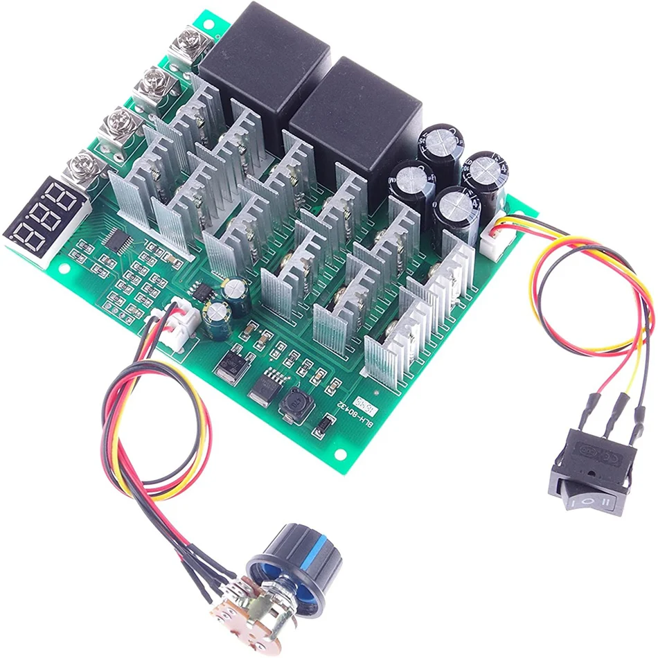 DC 10-55V 12V 24V 36V 48V 55V 100A Motor Speed Controller PWM HHO RC Reverse Control Switch With LED Display