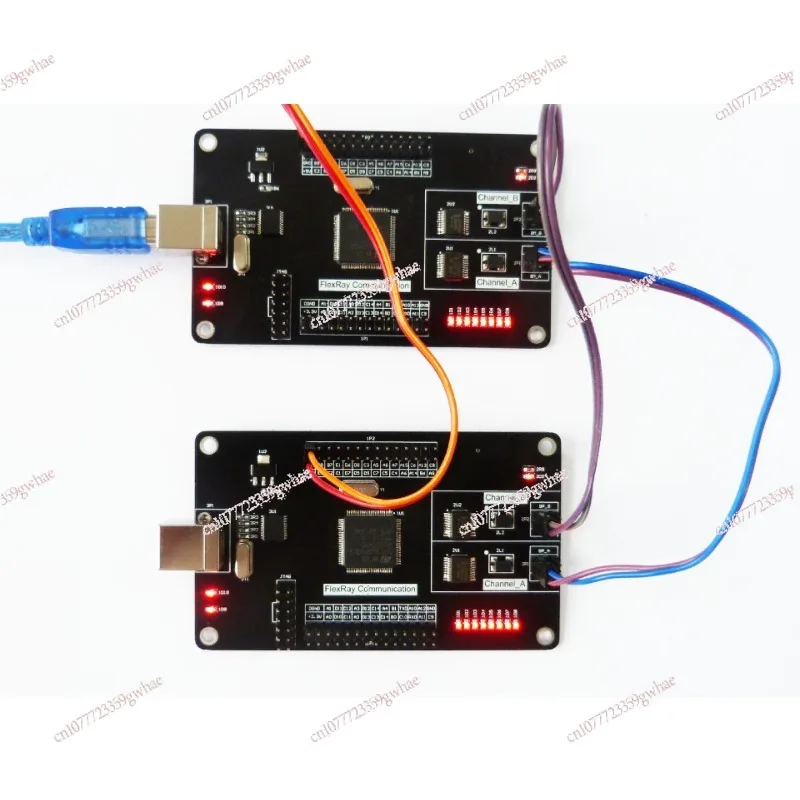 Flexray development board, dual communication, to serial port, to CAN. Main control SPC560P50L3