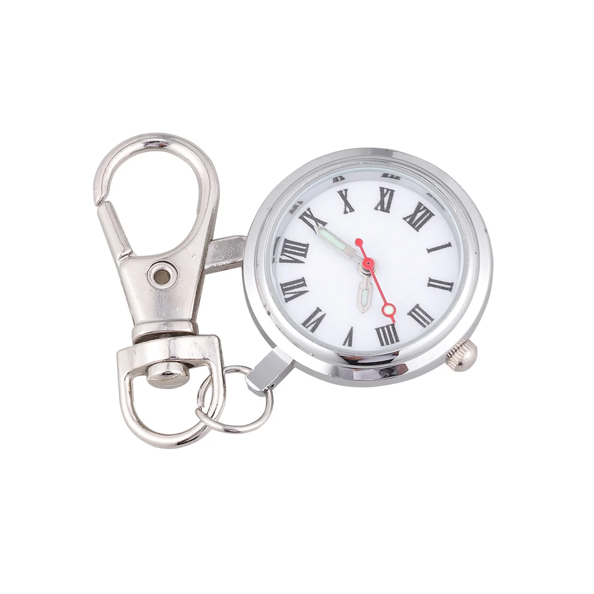 

Large Dial Pocket Watch Big Round Face Easy Read Luminous Hands Keychain Design For Men Women Gift Quartz Timepiece