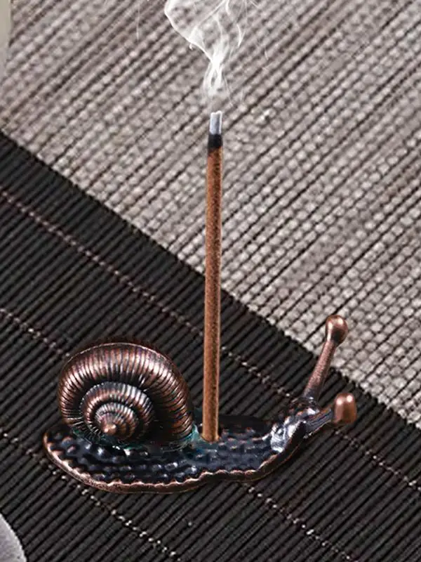 الرماد الصغير الماسك القرع الحلزون لوتس حامل حامل البخور الإبداعي مصنوعة من النحاس أدوات البوذية اليابانية المنزلية الحلي