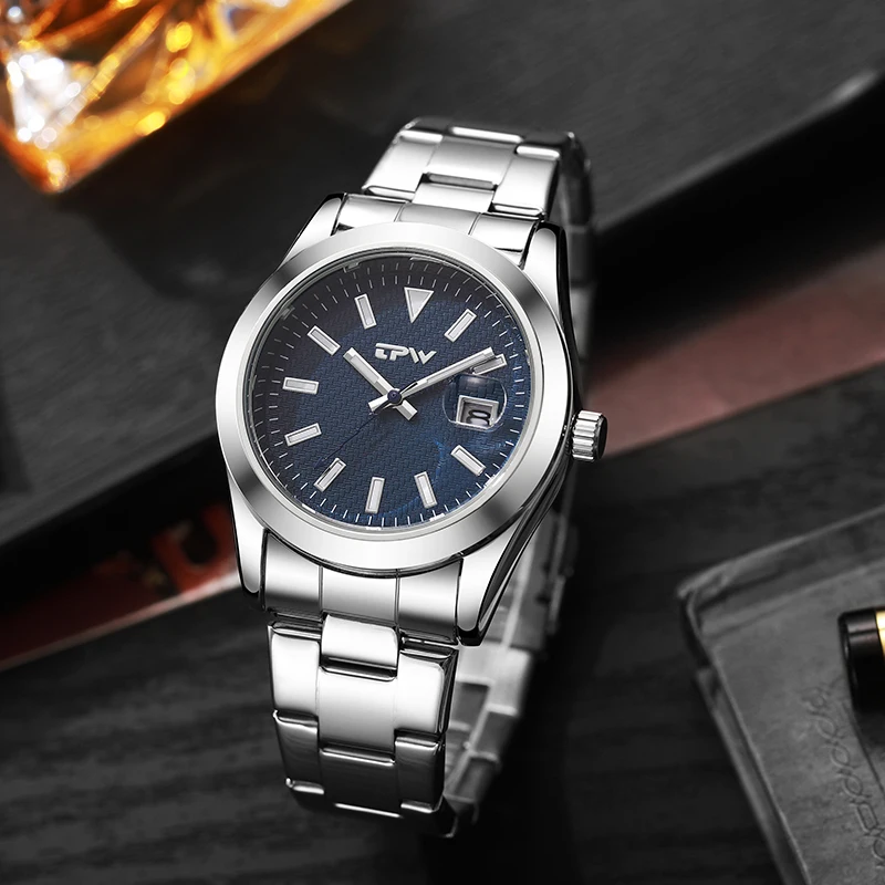 TPW Business Watch Quartz Movement  Stainless steel  Strap Watch Analog with Day Function