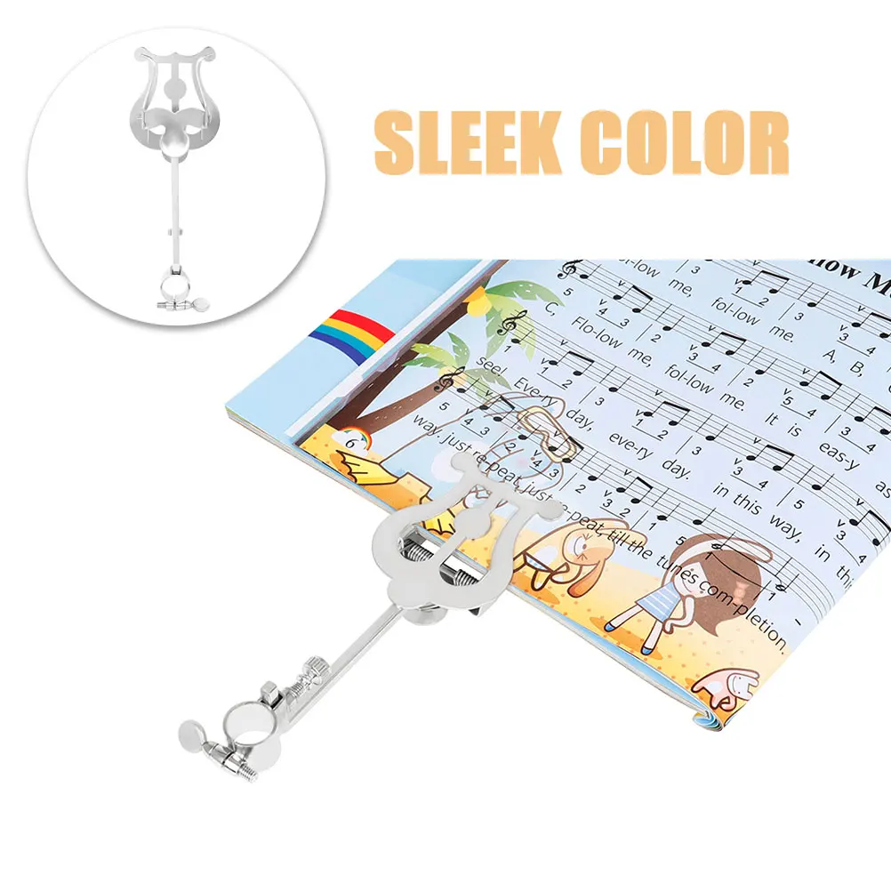 

Music Score Stand Instrument Accessories Folder Portable Iron Note Clarinet Lyre Holder Clip
