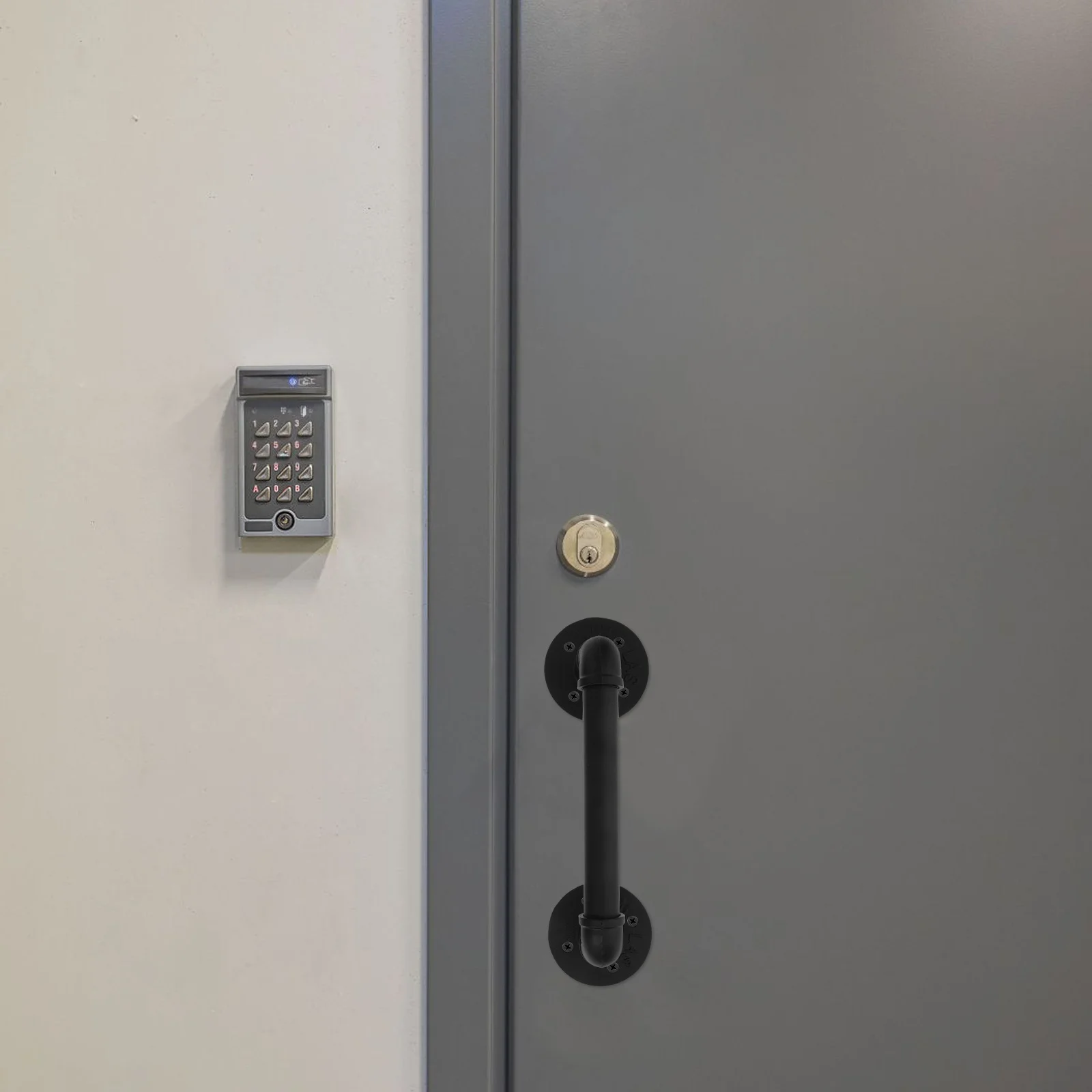 

Industrial Style Door Handle Vintage Iron Art Bar Pull for Garage Gate Barn Door Office Hotel Ktv Home Decoration