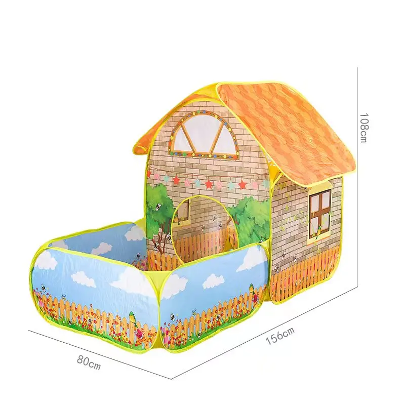 Tenda da gioco portatile per bambini Tenda da gioco per piscina con palline asciutte per bambini all'aperto per interni Tenda da gioco per bambini di nuovo stile senza palla