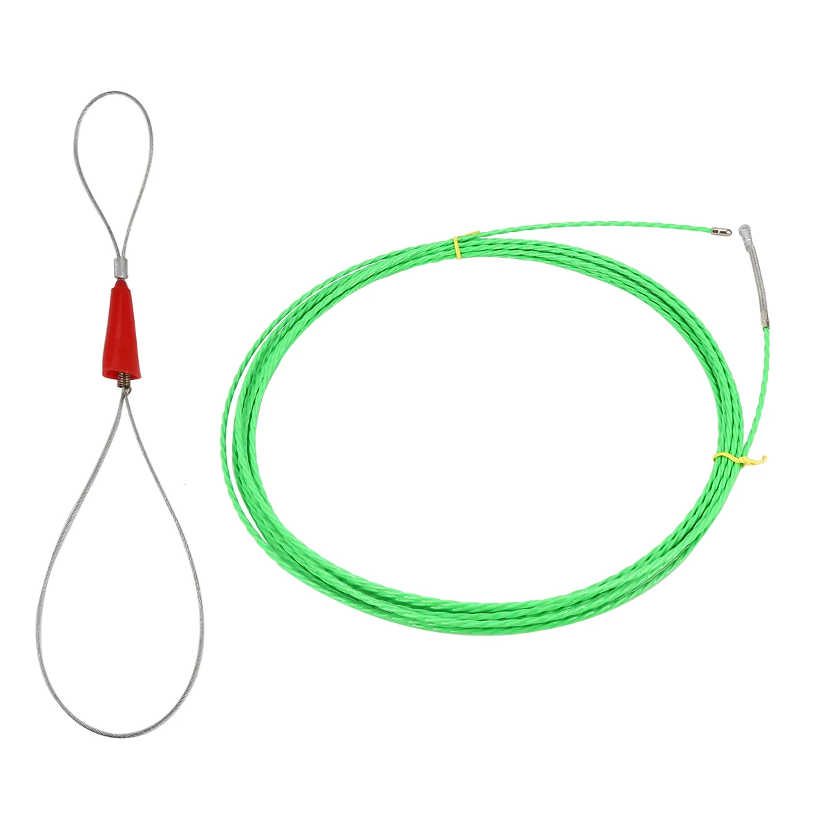 

2 Pcs Green 10M Wire Threader Spring Wheel Head Cable Puller Threading Device Network Tool Reusable Elastic Durable