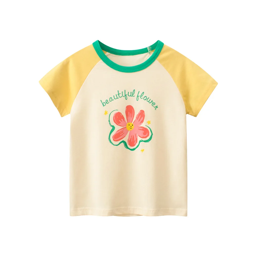 

Children's Clothing Wholesale 2025 Summer New Girls Short-sleeved T-shirts Children's Half-sleeved Cross-border
