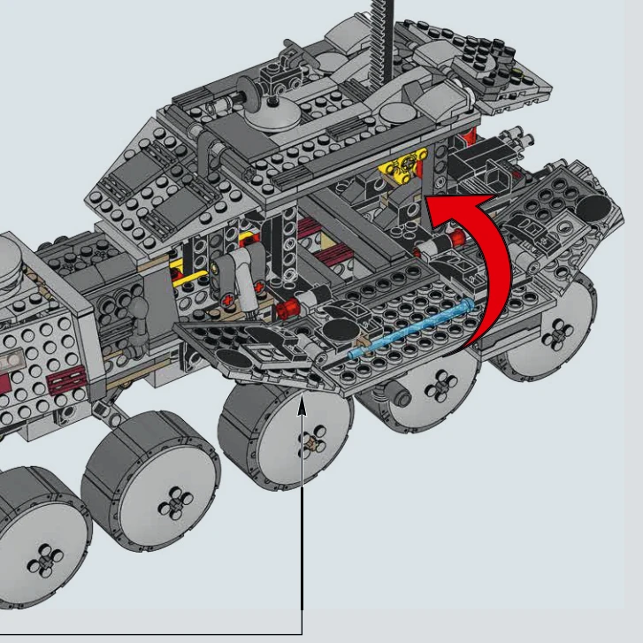 Um tanque com dez rodas 75151 conjuntos de blocos de construção compatíveis com partículas Legoed adequadas para presentes de Natal 903 peças