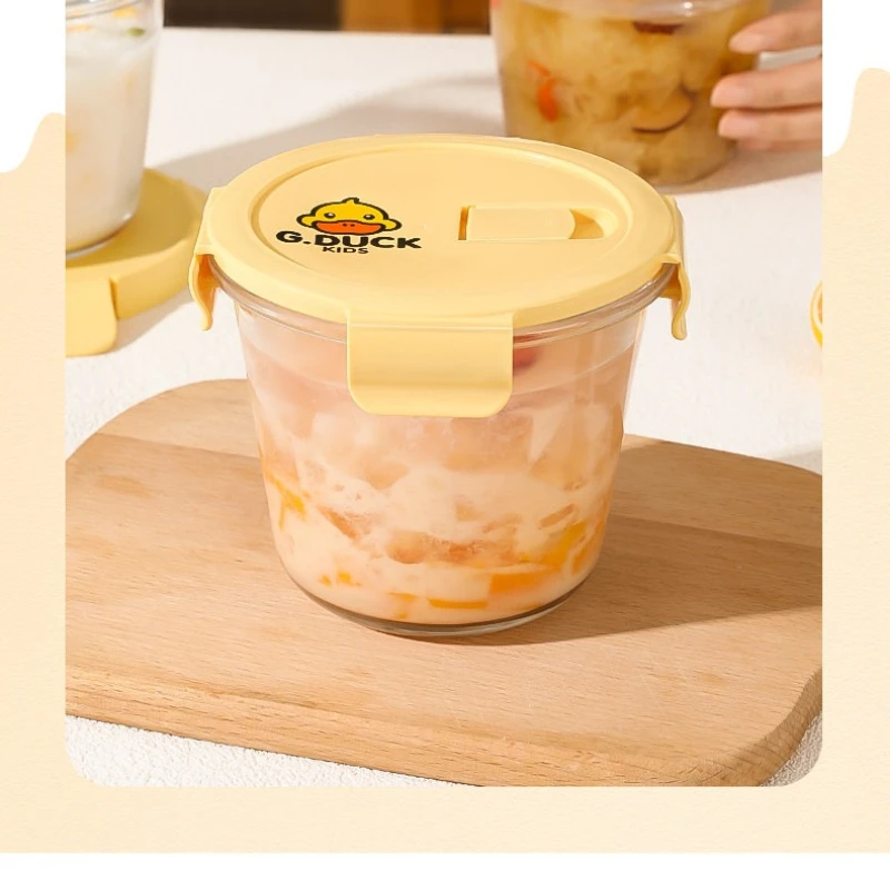 Microwave-Safe Glass Food Storage Set, Soup Bowl & Lunch Box for Oatmeal & Fruit, Leakproof Durable Bento Containers with Lids view 3