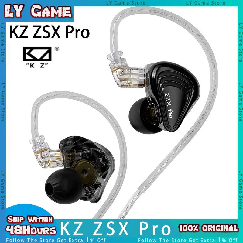 KZ ZSX Pro Проводные наушники-вкладыши Hi-Fi аудиофильские гарнитуры с 12-дверными гибридными мониторами, штекером 3,5 мм, максимальное качество звука, пользовательские наушники