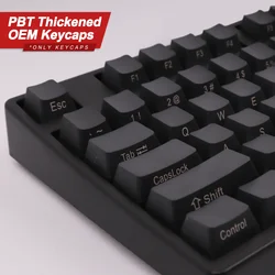 기계식 키보드용 키캡, 블랙 PBT OEM 프로파일 높이 108 키, 측면 인쇄 61 87 104 키보드, GK61 SK61 앤 프로 2 PC 게임