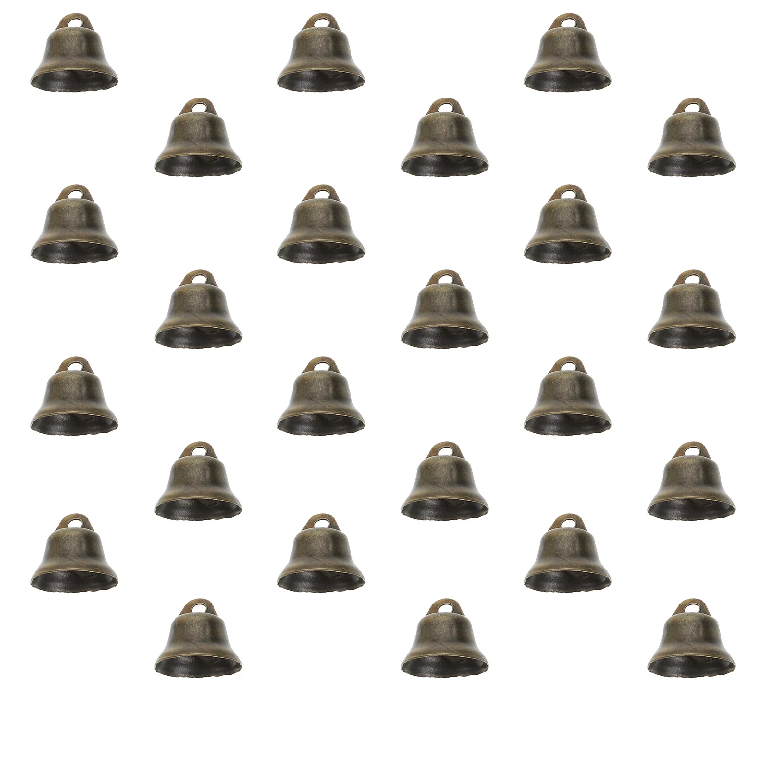 100 Pcs Mini Bronze Horn Bell Vintage Decor Small Decorative Bells Copper Christmas Craft Xmas Tree Hanging