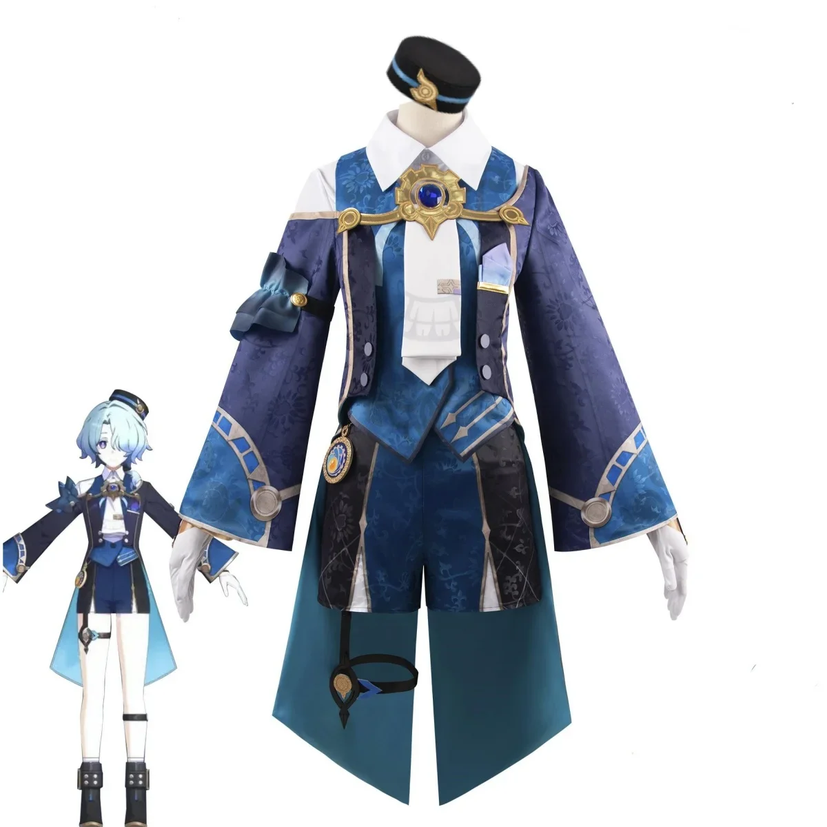 

Misha Cosplay Costume Honkai: Star Rail Fashion Handsome Uniform Role Play Blue Game Outfits