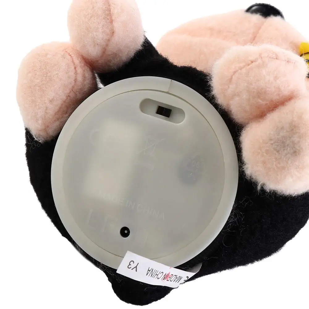 Chien noir électrique abeille chien en peluche jouet enregistrement apprendre à parler électrique abeille chiot poupée écorceré créatif