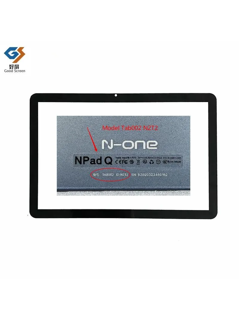 Czarny nowy 10,1 cala dla N-one Npad Q TAB002 Tablet pojemnościowy ekran dotykowy Digitizer Model czujnika N2T2 — zdjęcie 2
