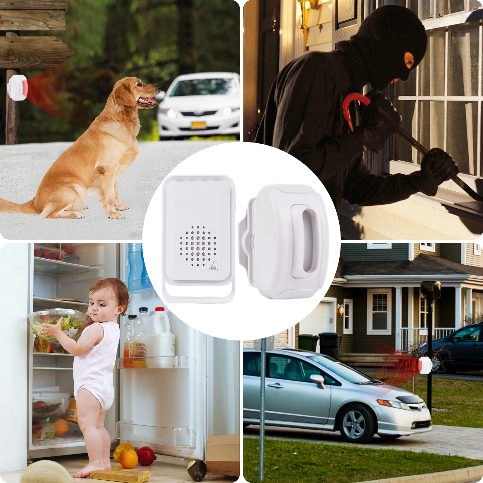 Outdoor Driveway Alarm Wireless PIR Motion Sensor Detector Bell Home Secure Door Bell IP64 Waterproof Motion Detector