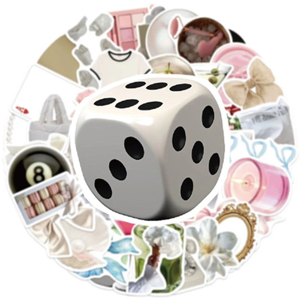 

10/30/50pcs INS Style Cartoon Aesthetic Stickers Cute Bowknot Decoration Decals DIY Suitcase Laptop Guitar Kid Girl Sticker Gift