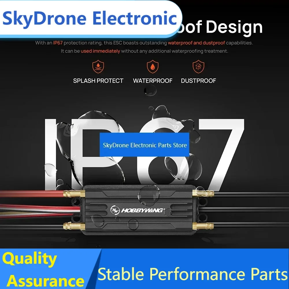 SkyDElHobbywing SeaKing 160A V4 Marine Electric Tuning Built-in BEC Water Cooling Control ESC For RC Boat