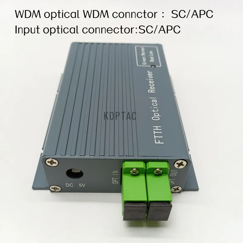 FTTH Optical Receiver With WDM /micro WDM Optical Node SC APC Duplex Connector With 2 Output WDM For PON FTTH CATV