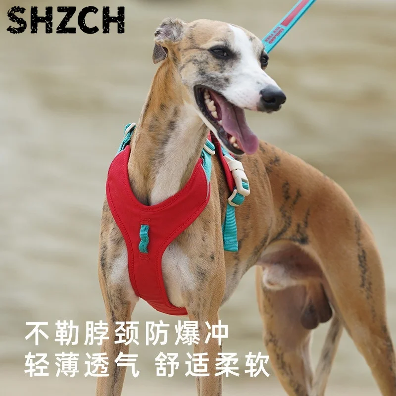 Dog chest and back traction rope Small medium and large dog walking dog I-shaped special pet chain that does not restrain the