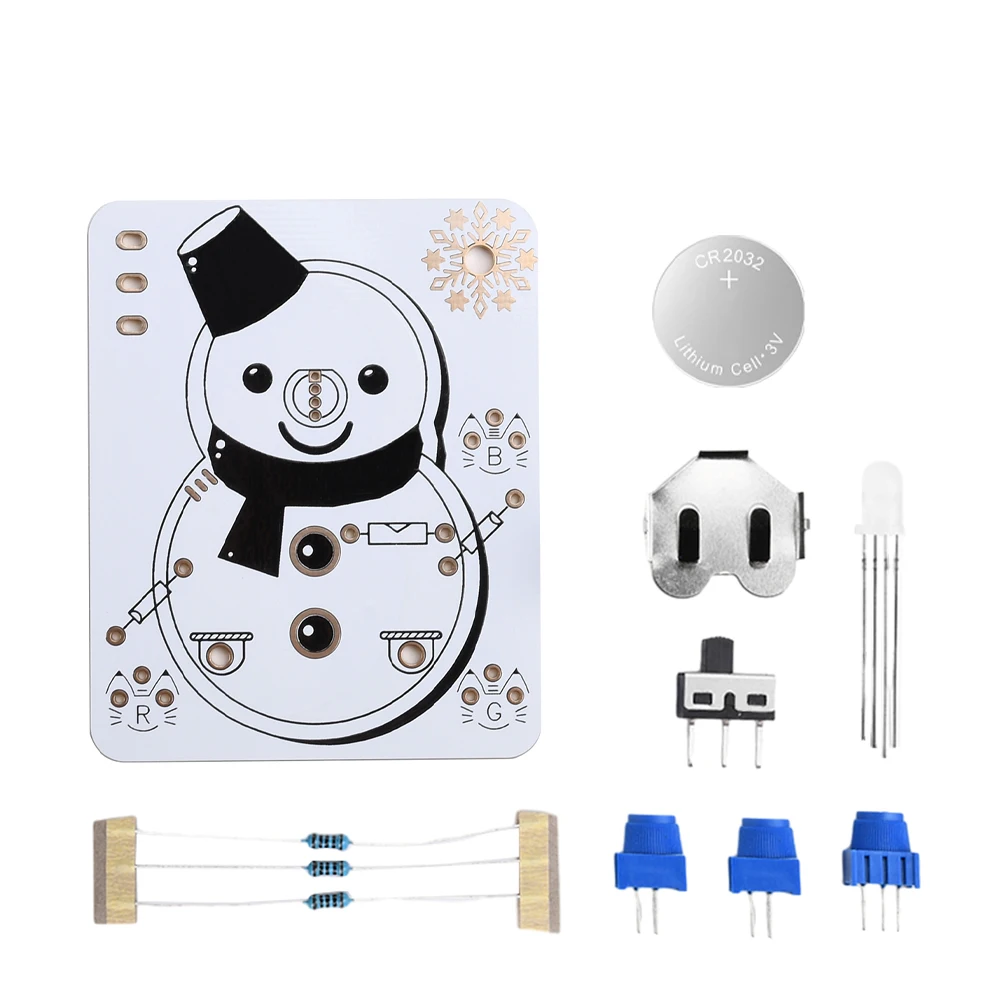 

_ Снеговик, электронный обучающий сварочный Набор для начинающих, DIY набор, электронные печатные платы для начинающих