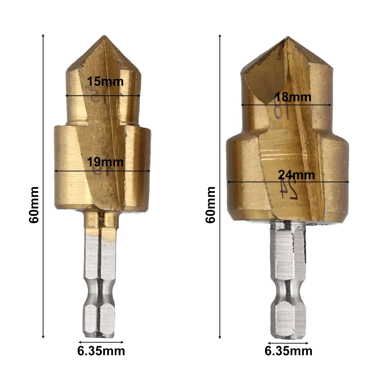 2pcs PPR Lifting Stepped Drill Bit Hexagon Shank Water Pipe Puncher Drill Bit 20/25mm Plumber Water Pipe Expansion Punch