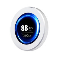 New 2.1 Inch IPS Secondary Screen USB Water-Cooled Screen 480x480 for CPU GPU RAM HDD Monitoring for Computer White