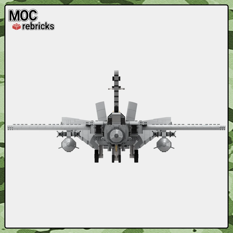 MOC Military Serie Panavia Tornado ADV F.3 Kämpfer Baustein Modell Bricks Sammlung DIY Spielzeug für Kind Weihnachten Geschenke