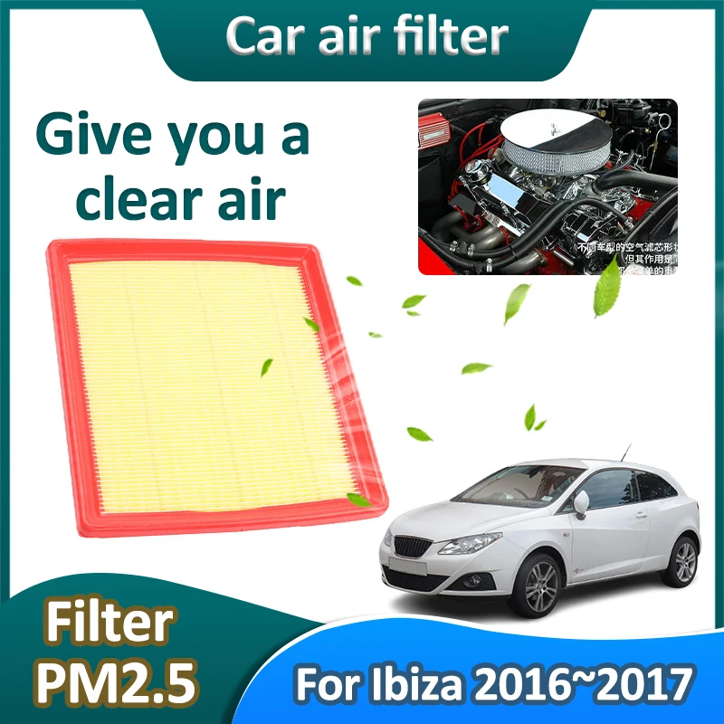 For SEAT Ibiza 2016~2017 Mk4 6J 6P Accessories Auto Air Filter Cleaner Element Purification Fresh Cabin Purifier Car Accessories