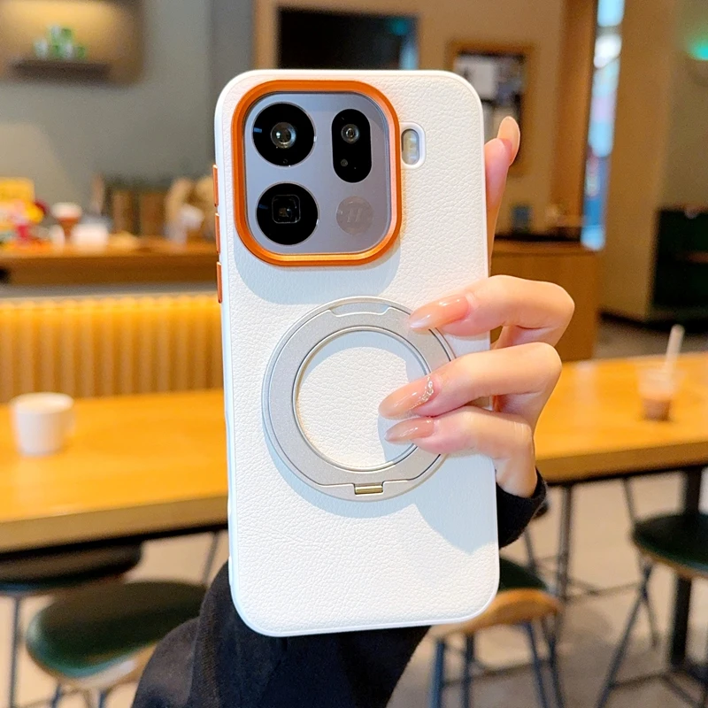 

Для Oppo Find X9 Pro Магнитный кронштейн Нейлоновая тканая матовая кожа Удобный для кожи задний чехол Oppo Find X9 Fundas Oppo Find X8