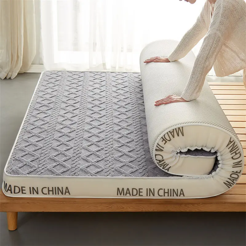 Latex Memory Cotton Mattress Cushion Thickened Sponge Simmons Lamb Cashmere Tatami Double Bed Mattresses Topper Floor Mat Futon