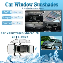 Fit für VW Volkswagen Sharan Sitz Alhambra 7n 2011 ~ 2022 Auto Sonnenschutz Abdeckung Sonnenschutz Fenster Abdeckung Pads Sonnenschutz Zubehör