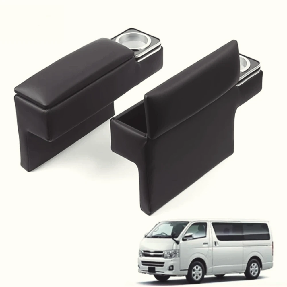 Caja  reposabrazos doble compatible con Toyota Hiace serie 200 con portavasos, caja  reposabrazos lantero para coches
