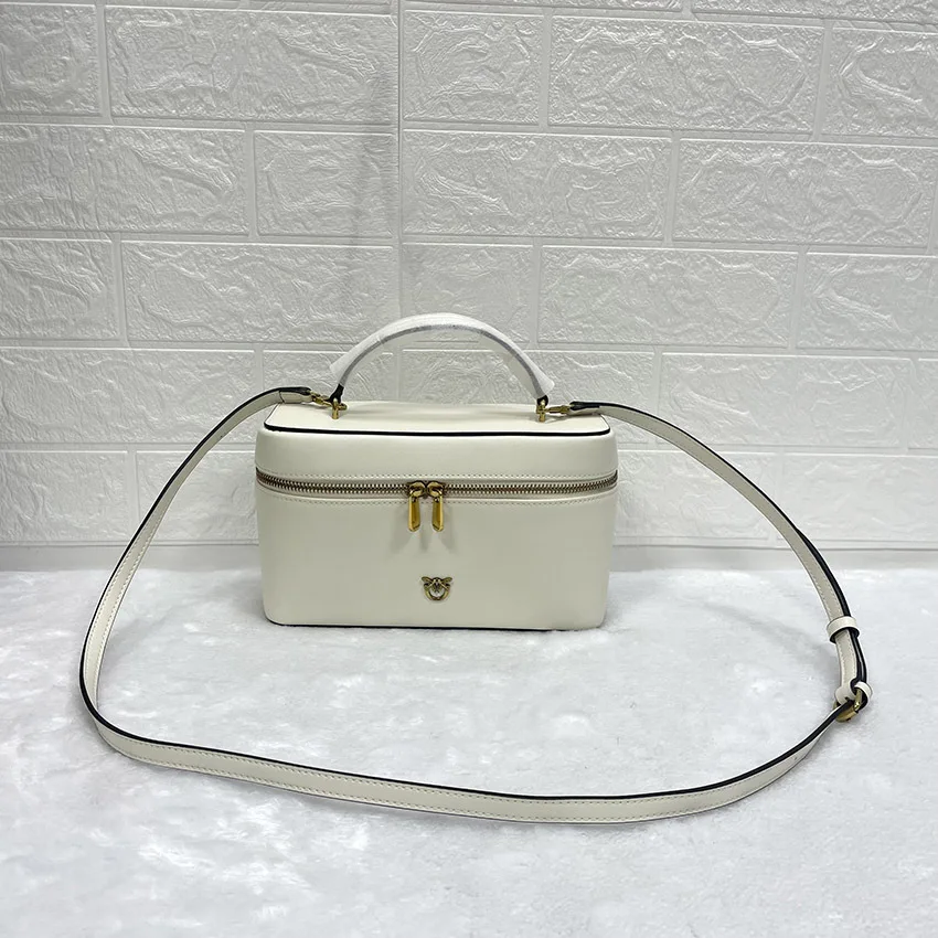 New Arrival Women Premium Real Leather Mini Square Bag Multi-wear Lunch Pouch Makeup Shoulder Crossbody Purse