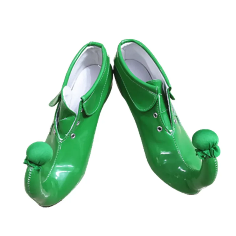 Customized Upturned High Heel Clown Shoes For Girls Women Funny Circus Club Party Boots Green Red Halloween Joker Dress Up