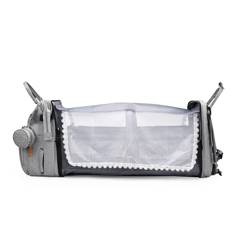 A Mummy Bag Usb New Foldable Mosquito Net Crib Mommy Bag Portable Baby Bed Bag Can Be Hung With Baby Stroller And Mother Bag