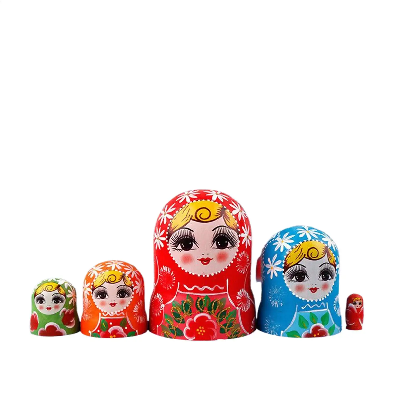Bonecas russas de 10 peças, desenhos animados, artesanais, de madeira, educacionais, bonecas russas, empilháveis, brinquedos para aprendizagem, educação