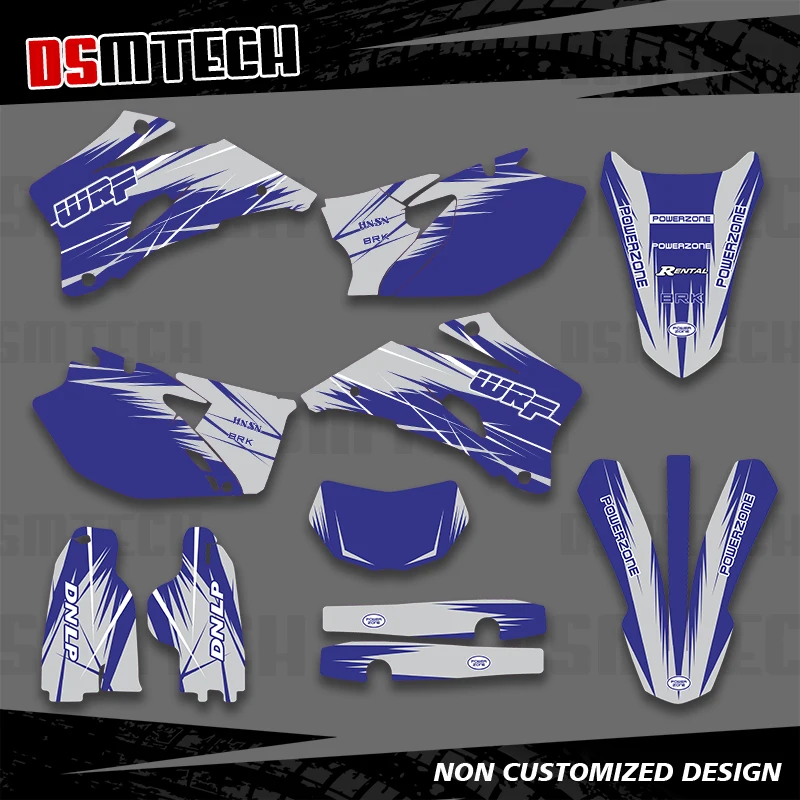 DSMTECH Full Graphics Decals Stickers Motorcycle Background Custom For YAMAHA WR250F WRF 250 2007-2014 WR450F WRF 450 2007-2011