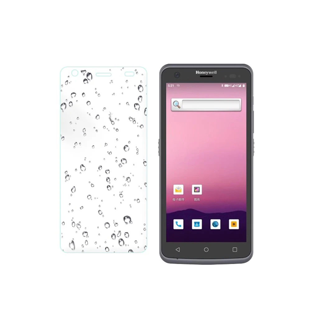 Capa protetora de silicone macio para honeywell eda50p coletor de dados portátil pda filme protetor de tela de vidro temperado
