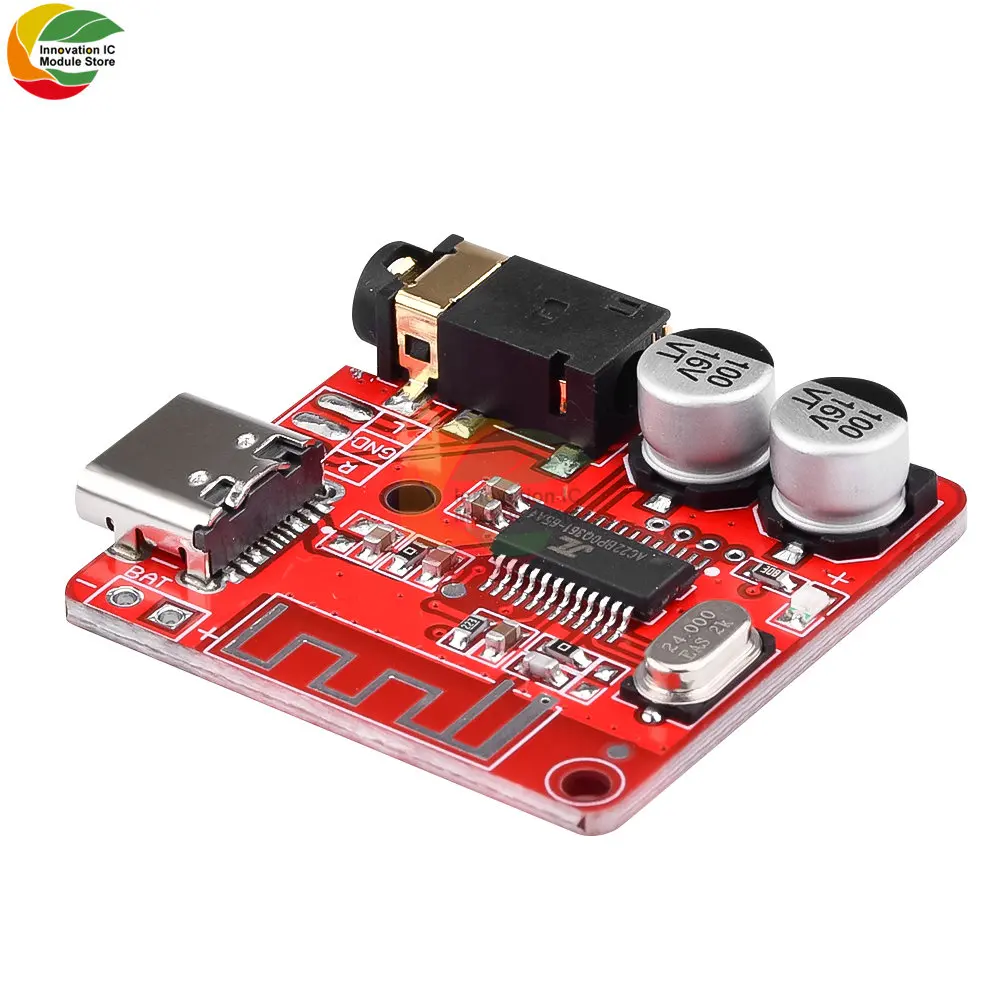 Type-c Mini Bluetooth 5.1 MP3 Audio Receiver Board Bluetooth MP3 Lossless Decoder Board Wireless Stereo Music Module 3W BT-Mini