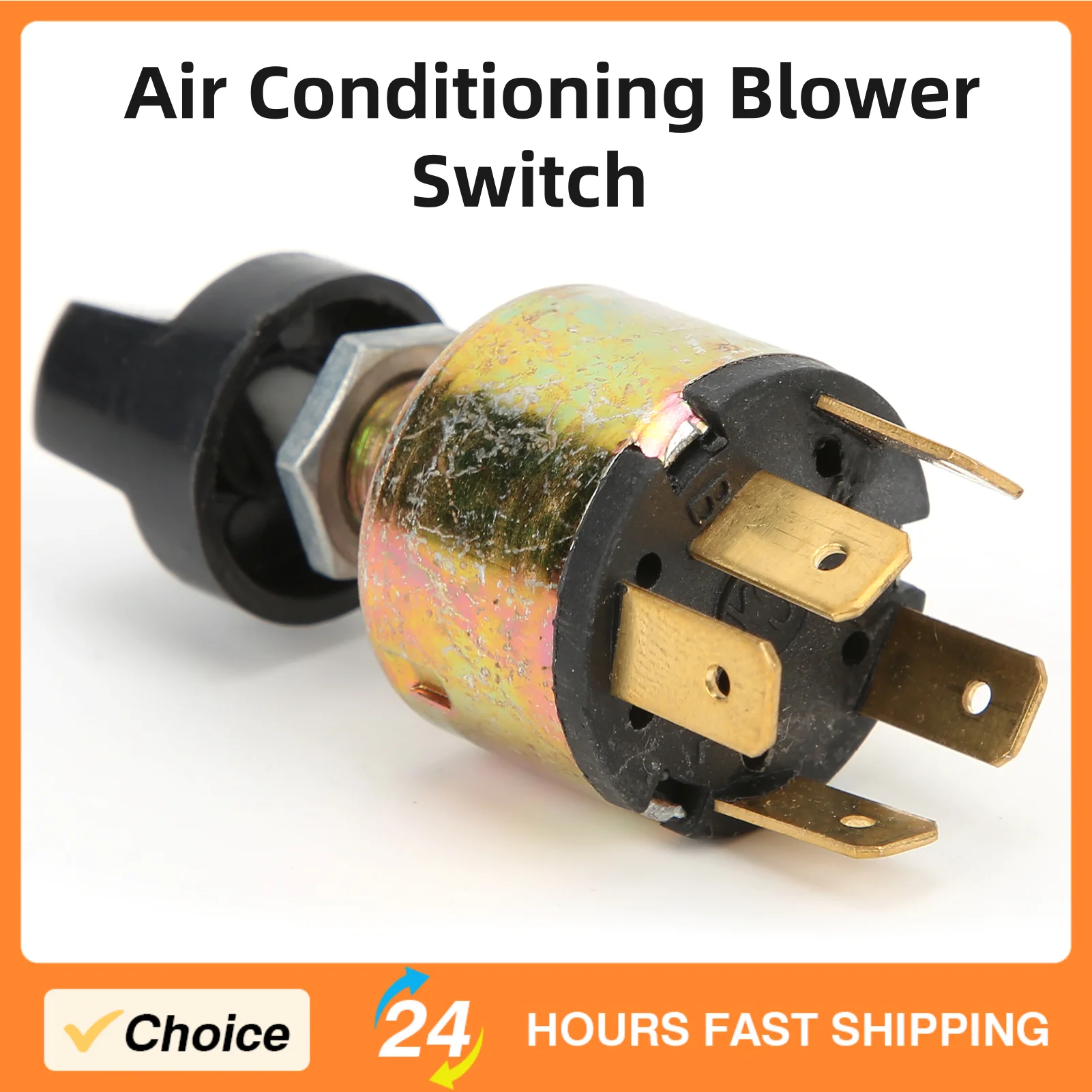 

Air Conditioning 3 Speed Blower Switch Climate Control Switch Universal for 12V 24V Car Truck AC Heater Plastic Rotation Knob