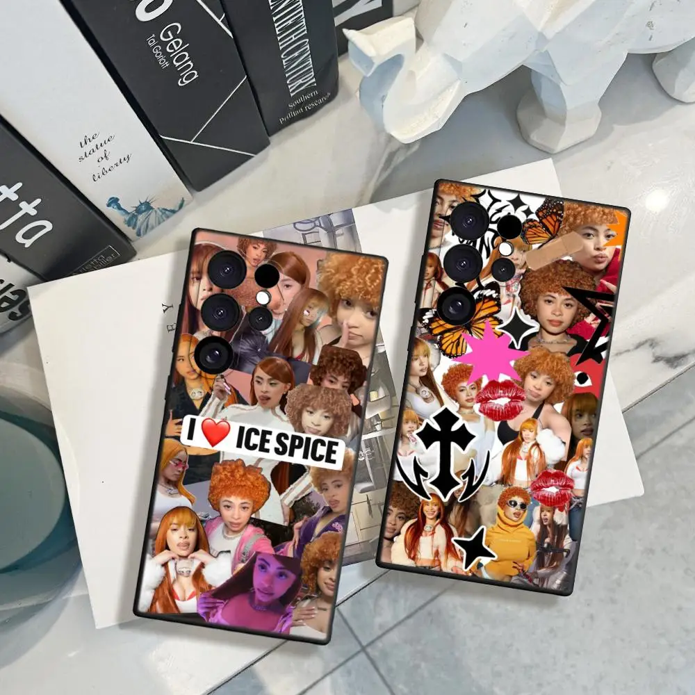 Ice Spice Rapper Phone Case For Samsung Galaxy S24 23 21 S20 Ultra Plus S24 22Plus A15 25 35 A54 A55 M15 M35 55 Covers