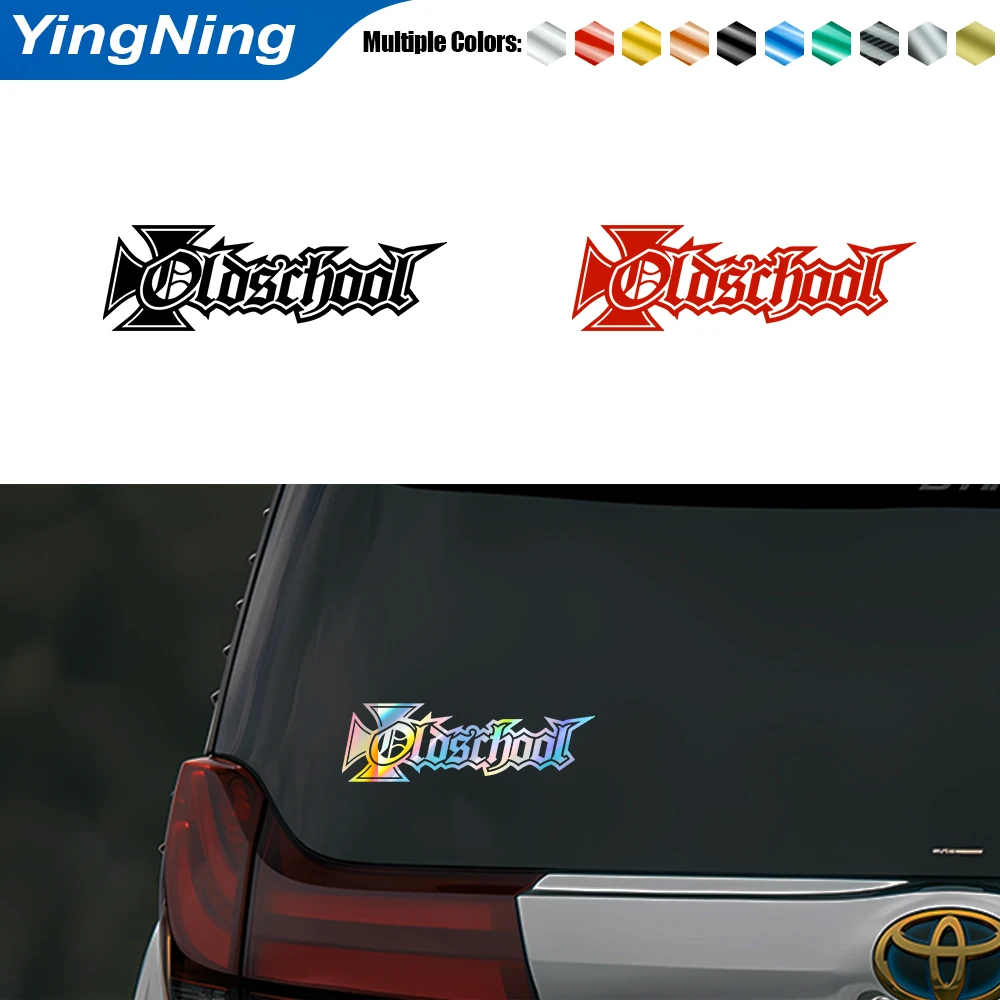 

Fashion Old School Letter Car Sticker Waterproof Auto Rear Window Body Bumper Trunk Vinyl Decal Funny Car Decoration Accessories