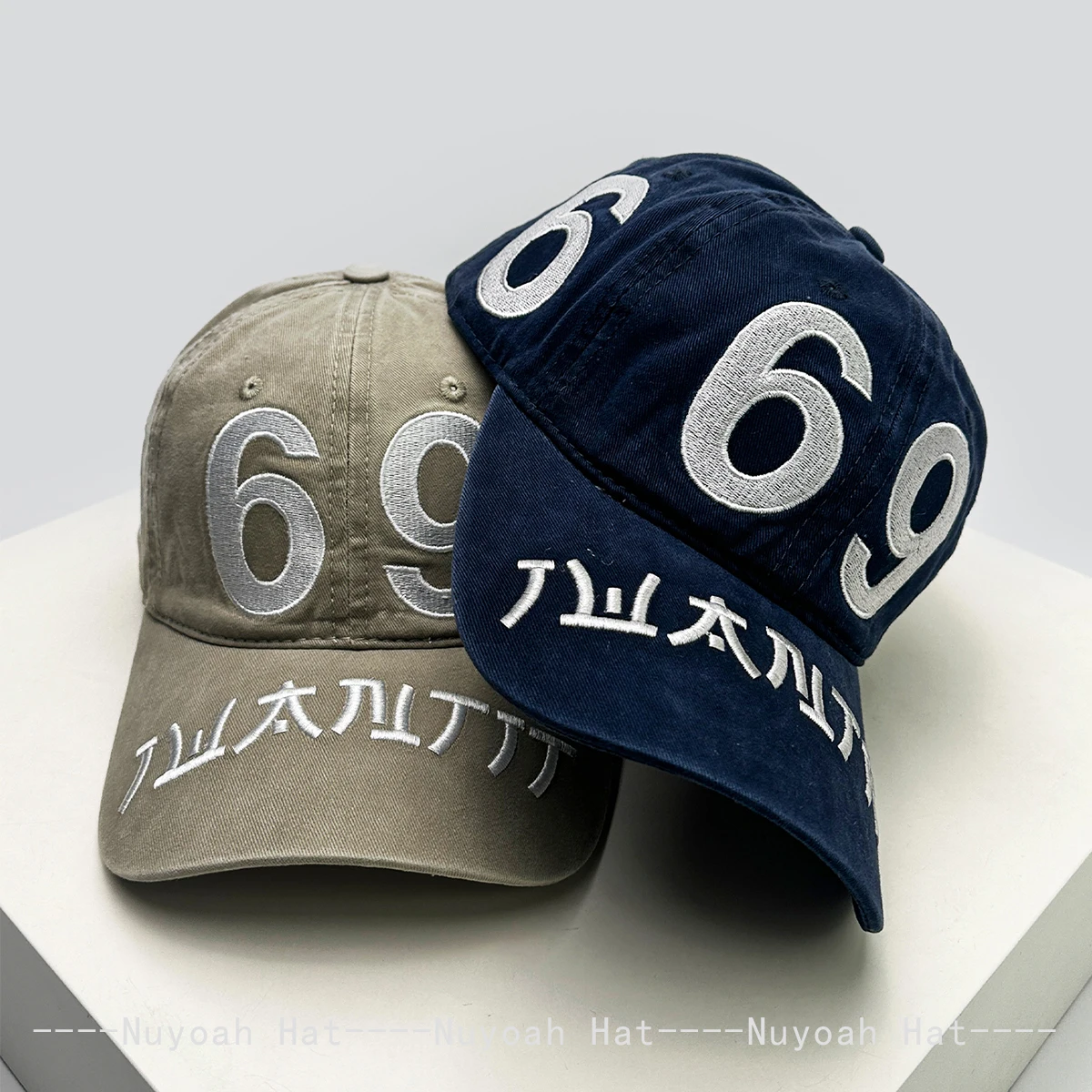 Nouveaux hommes femmes brodés 69 numéros chapeaux de Baseball japonais parasol rue polyvalent personnel casquettes à visière Niche mode en plein air