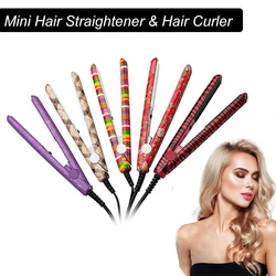 Anti-scald Mini Hair Straightener Ceramic Fast Heating Portable Electric Flat Iron Straightening Curling Irons Hair Professional