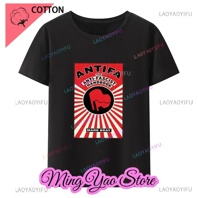 ANTIFA Antifascist Anarchy Anarchist T Shirts Summer Casual Women's T-shirt Short Sleeve Female Tops Tees for mens and ladies