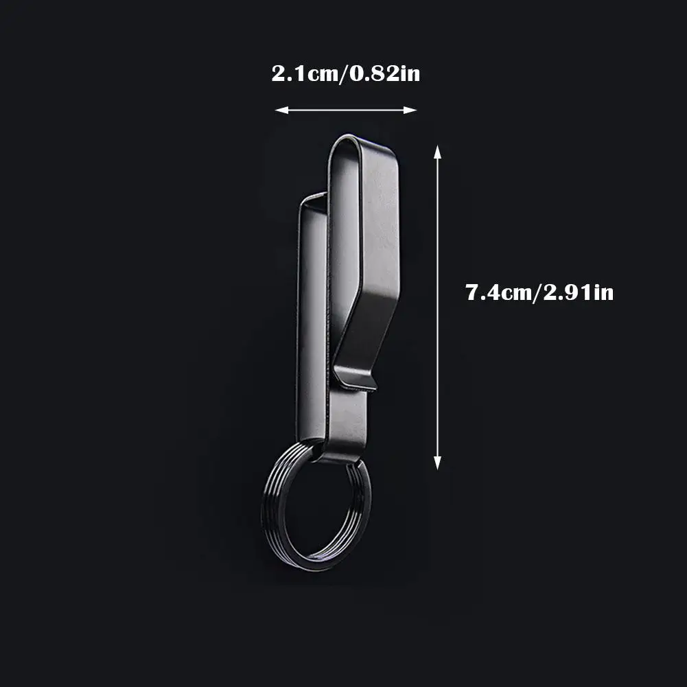 Edelstahl Gürtel Haken Karabiner Auto Schlüssel bund Gürtel Kleiderbügel Flaschen haken Camp Wasser halter taktische Outdoor EDC Schnalle Werkzeug – Detail 12