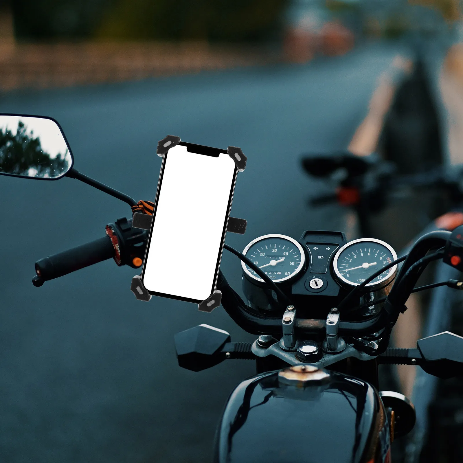 

Motorcycle Phone Mount Heavy Duty Sturdy Handlebar Phone Holder for Bike Motorbike Electric Scooter Treadmill Cycling Navigation