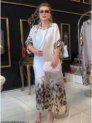 Eid Muslim Shirt Dress for Women Print Dresses Jalabiya Kaftan Islam Vestidos Arab Long Robe Ramadan Morocco Dubai Abayas 2024