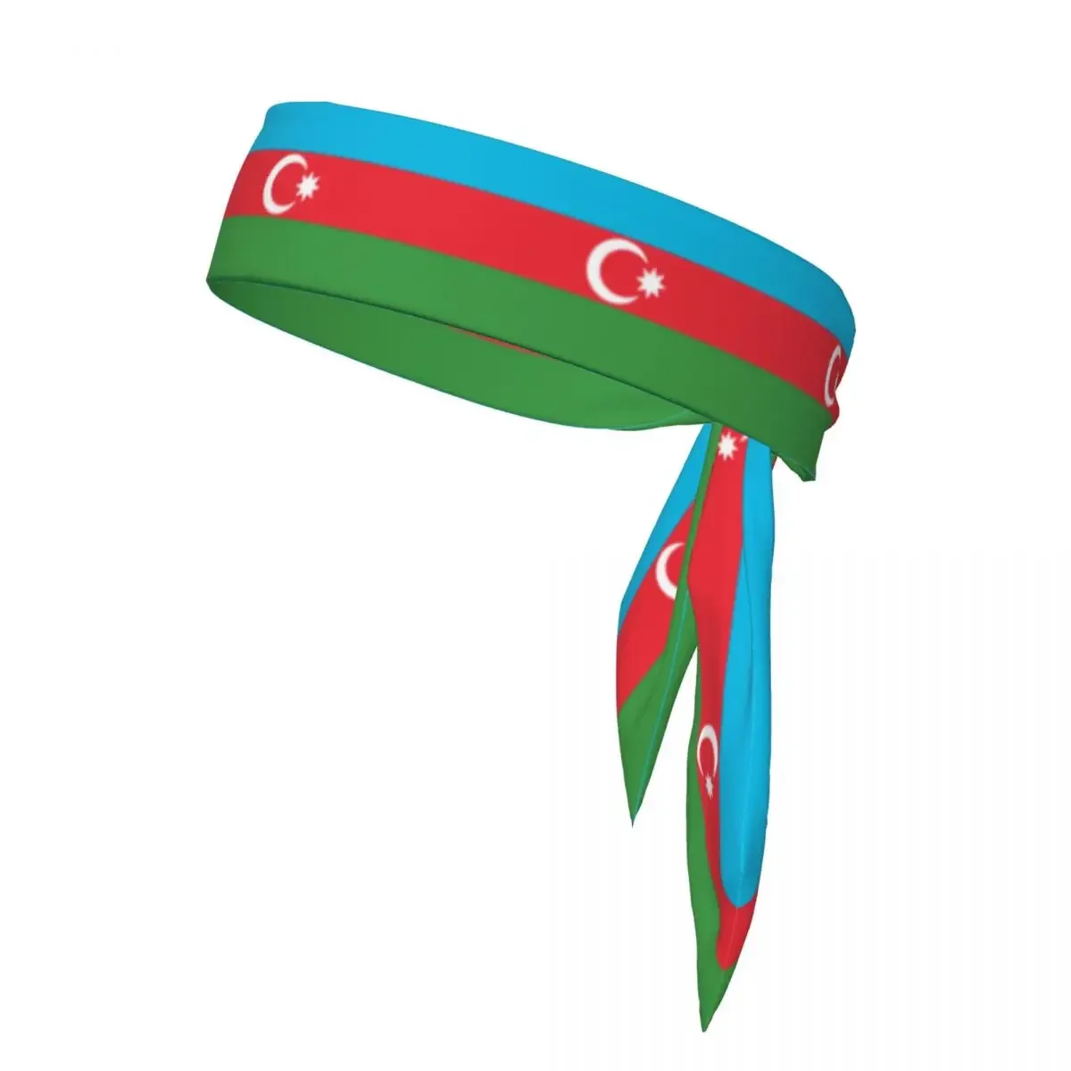 Azerbaijan Flag Head Tie Sports Headband Athlete Sweatbands Head Wrap For Working Out Running Yoga